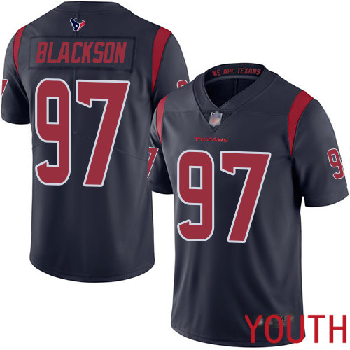 Houston Texans Limited Navy Blue Youth Angelo Blackson Jersey NFL Football #97 Rush Vapor Untouchable
